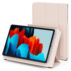 신지모루 마그네틱 폴리오 펜슬 커버 태블릿PC 케이스, 핑크 샌드, 1개