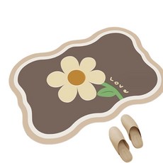 daysoy 防滑珪藻土花朵浴室地墊 04 愛的基本款, 混合色, 1個