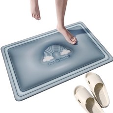 데이소이 논슬립 규조토 3D 코지 화장실 발매트, 06무지개, 1개