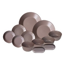 NICOTT SOIL 2人份餐具組 12件組, 1套, 12種, 摩卡棕