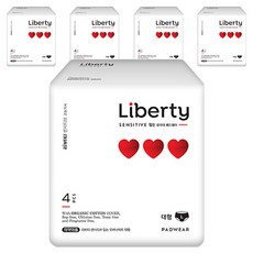 Liberty ORGANATURE Sensitive棉質褲型衛生棉, L, 4片, 5包