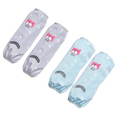 알로데 해피 베이비 미술 팔토시 2p x 2종 세트, 그레이, 스카이