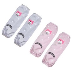 알로데 해피 베이비 미술 팔토시 2p x 2종 세트, 그레이, 라이트퍼플