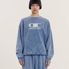 Oioicollection 男女通用復古丹寧運動衫