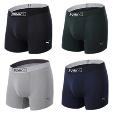 PUMA BODYWEAR 男性用 新標誌 鬆緊帶亮點 平口褲 4件組(100~110)