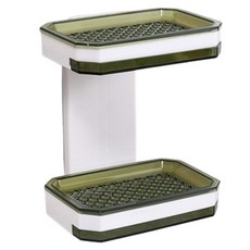 Dahaeyu Yuineung 免鑽孔吸盤式瀝水肥皂盒 7, 1個, 混合色