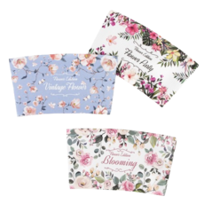 外帶組合紙杯 330ml / 380ml 花紋杯套組 隨機出貨, 1套, 1個