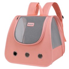 데이소이 반려동물 요런개 메쉬 데일리 이동가방 백팩, 01 핑크, 1개