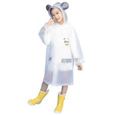 Starbean 兒童動物連帽雙口袋雨衣