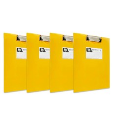 Orange Office 漆皮蓋式文件夾板 A4, 4個, 黃色