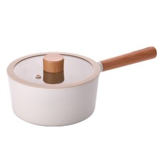 Kitchenwell Tori IH電磁爐適用陶瓷單柄鍋, 1個, 米色, 18cm