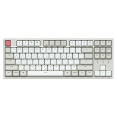 Keychron C1 Pro Retro 機械式有線標準型鍵盤, 混合色, C1P-O1, 紅軸