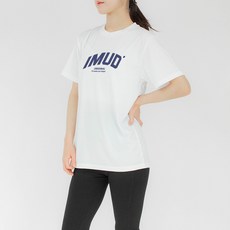 험블스튜디오 여성용 레터링 라운드 여름 반팔티 IMUD_13_300