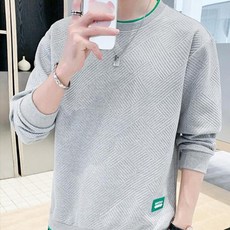 男款 DM 休閒綠色亮點圓領衛衣