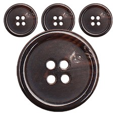 동대문단추왕 리얼소뿔 단추 20mm JWS 08, 브라운, 4개