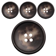 ButtonKing 高級真牛角鈕扣 23mm JWS-09, 4個, 斑駁