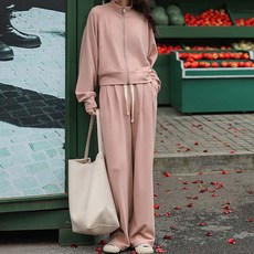 메이첼 반하이넥 집업 팬츠 투피스 세트 04776