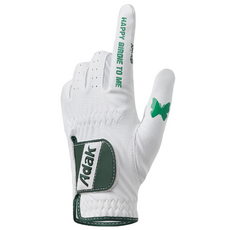adak 男性用 Swing Tempo Chip 防滑高爾夫手套 左手用, 1個, 白色 + 綠色