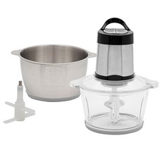 키친로즈 멀티 전동 다지기 2L + 글라스볼 + 스텐볼 세트, KT-6020S