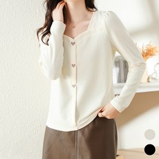 페이퍼먼츠 여성용 스퀘어넥 하트 스웨터 08894