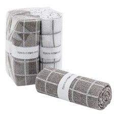 Fall In Home每月一片Monthly圖案沐浴巾 方形 2種*2入組, 4入, 白色, 灰色, 1組