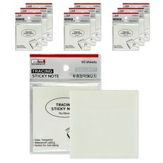 ibis 黏性便條紙 76x76, 透明, 1入, 10個