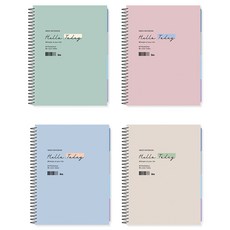 ibis 索引筆記本 SP 12388 4入組, 綠色, 粉紅色, 藍色, 豆奶色, 1套