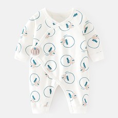 Bebeniz 卡通人物魔鬼氈全開扣式連身衣