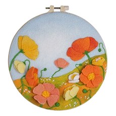 수제 풍경 양모펠트 키트, 꽃밭, 1개