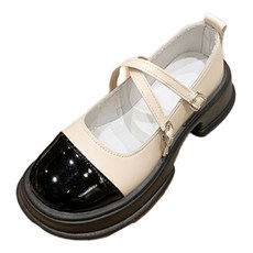 소니오 여성용 투스트랩 크로스 메리제인 로퍼