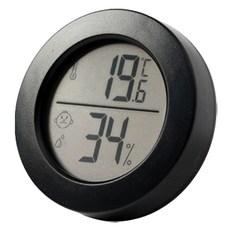 迷你數位溫濕度計, 1個, 黑色