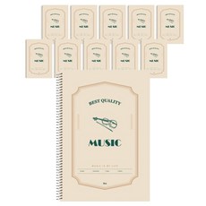 아이비스 슬림 음악 노트 SP 12640, 베이지, 10개