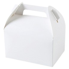 中央包片蛋糕手柄盒S130 x 105 x 80 mm, 白色, 50個