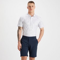 G/FORE 男士標誌迷彩印花 Polo Pique 高爾夫球襯衫 G4MS22K15-SNOW