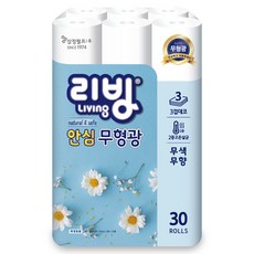 Living SOFT TISSUE 三正紙漿[三正紙漿]生活安心無螢光衛生紙 3層 30捲, 25m, 1個, 30入