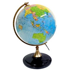 世界路行政圖照明地球儀 304-ACLH, 藍色