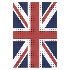 takongpan 印刷洞洞板 英國國旗 600 x 400 mm, 1個, 混合色
