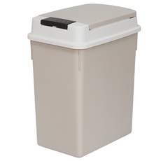 AllULiving 一鍵式方形垃圾桶 20L, 米色