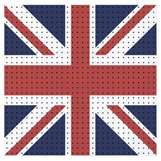 takongpan 英國國旗印刷洞洞板 600x600mm, 1個, 混合色