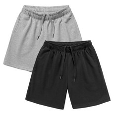 混紡棉基本款5分運動短褲 2件組