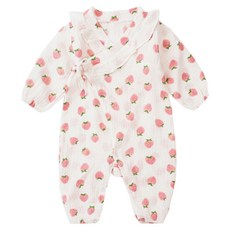 스타도어 유아용 상큼 딸기 프릴 우주복