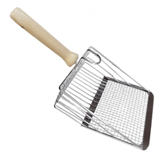 Hello Kitten 貓用木柄不鏽鋼貓砂鏟, 混色