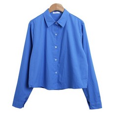 Lindashop 女士Caint基本款素色圓弧下擺半短版彩色襯衫 cpnb2841k41