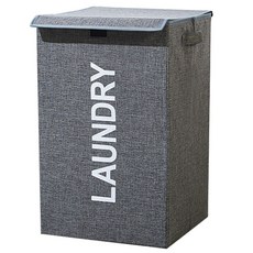 O.Laple 布質大容量可折疊洗衣籃, 灰色