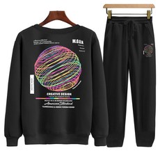 MCT Moon Collection 男女通用 Aurora 運動 Oversize 大學T + 束口褲套裝