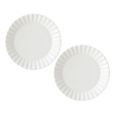 韓國 ZEN 韓國褶邊蕾絲盤 17cm, 白色, 2個, 單品