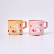 Modern House 兒童款馬克杯 2入組, 莓果兔, 1組
