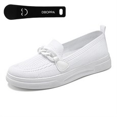 따봉오빠 여성용 버클 장식 메쉬 소프트 슬립온 스니커즈 3cm YY4970