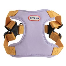 바잇미 강아지 컴포트 하네스, 라벤더 + 머스터드, 1개