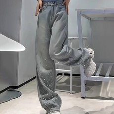 메이첼 여성용 오로라 비즈 스트레이트 팬츠 04870